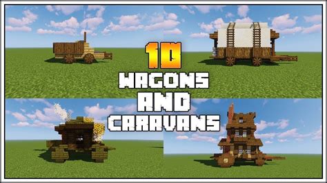 10 MINECRAFT WAGONS, CARTS AND CARAVANS!!! | Minecraft, Minecraft crafts, Minecraft projects