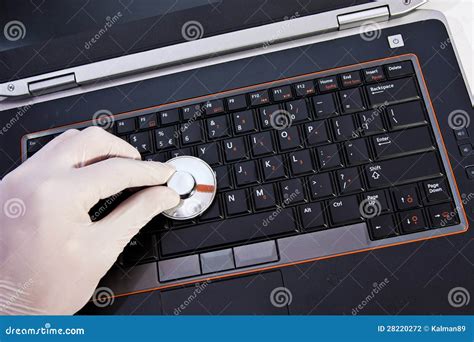 Laptop computer scan stock photo. Image of modern, buttons - 28220272