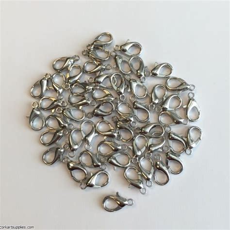 Lobster Claw Silver 12mm 50pk - Cork Art Supplies Ltd