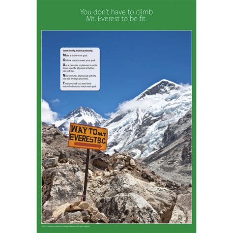 Inspirational – You Don’t Have to Climb Mt. Everest to Be Fit Poster – Well Warehouse