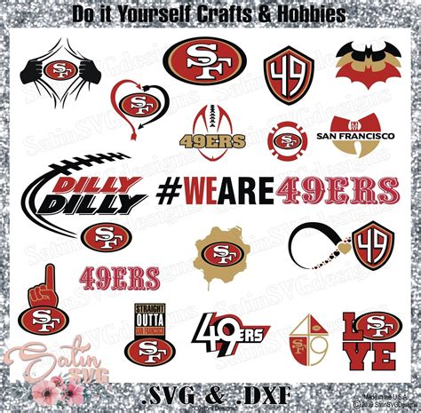 San Francisco 49ers Set Design SVG Files, Cricut, Silhouette Studio ...