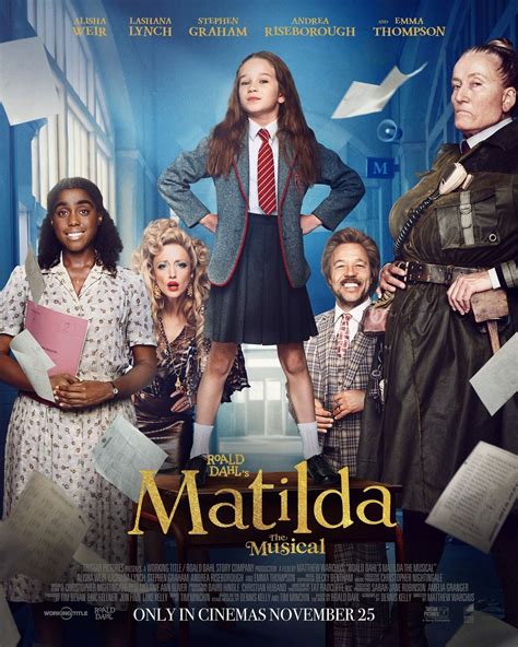 Matilda The Musical di Roald Dahl: foto e poster film Netflix