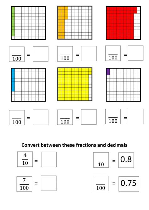 Decimals Tenths and Hundredths worksheet | Live Worksheets - Worksheets ...