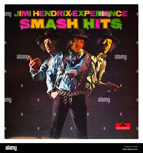 A vinyl album record , The Jimi Hendrix Experience Smash Hits on a ...