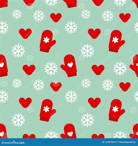 Winter Mittens Christmas Holiday Seamless Pattern Stock Vector - Illustration of backdrop ...