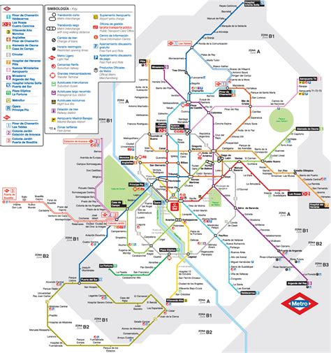 Madrid Metro map