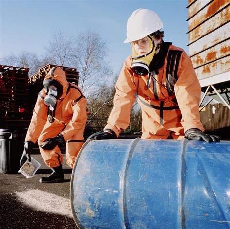 Workers Cleaning Up A Chemical Spill Photograph by Tek Image - Fine Art America