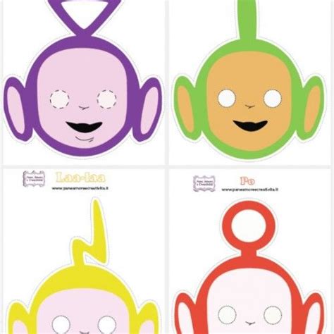 Maschere dei Teletubbies da stampare | Ideias para festas, Fantasias carnaval, Actividades para ...