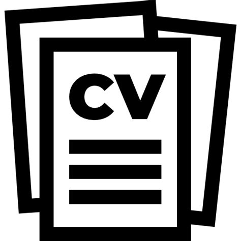 Icono de Curriculum vitae Basic Straight Lineal