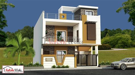 Double Storey House 3d Front Elevation