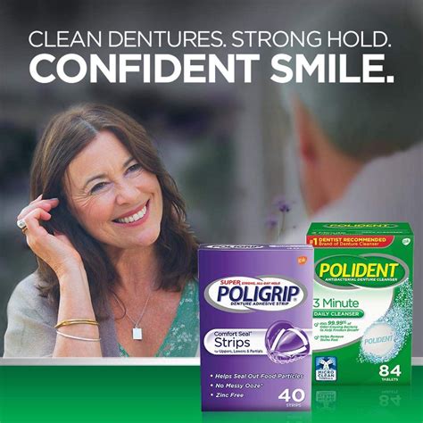 Super PoliGrip Comfort Seal Strips Denture Adhesive – 40 Strips – BigaMart