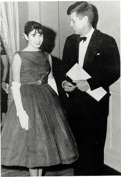 Trinity College student Nancy Pelosi meeting President John F. Kennedy ...