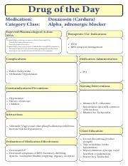 Doxazosin.pdf - Drug of the Day Medication: Doxazosin Cardura Category ...