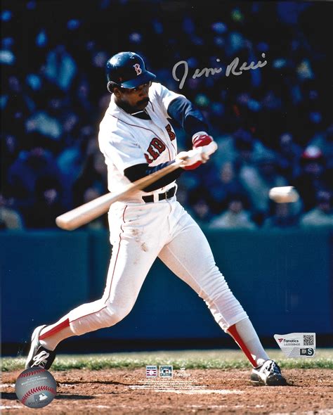 Jim Rice At-Bat Boston Red Sox Autographed 11" x 14" Baseball Photo ...