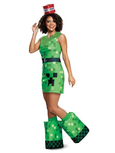 Minecraft Creeper Women's Teen Costume - SpicyLegs.com