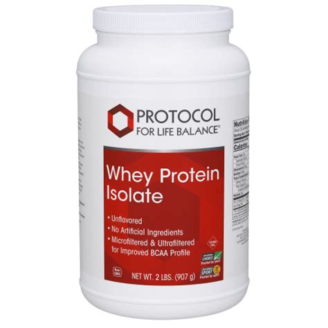 Whey Protein Isolate 25 g protein per serving - Protocol for Life Balance