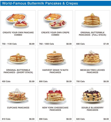 Ihop Pancake List at Carl Delancey blog