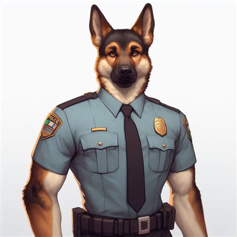 German shepherd police officer by AIArtParade on DeviantArt