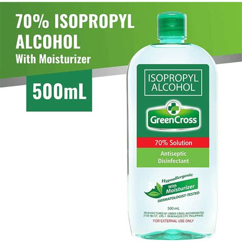 Green Cross Isopropyl Alcohol 70% Solution | 500ml | Alcohol | Walter Mart