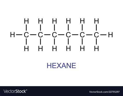 Hexane formula Royalty Free Vector Image - VectorStock
