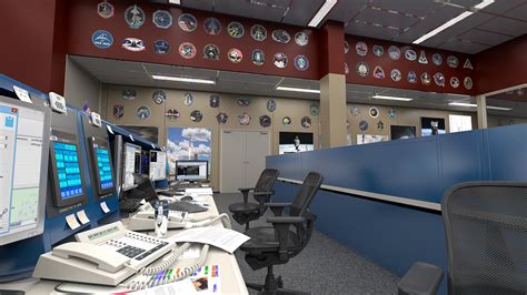 NASA Mission Control Room Space Center 3D Model $199 - .3ds .blend .c4d ...