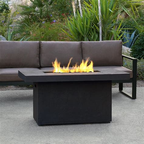 Real Flame Ventura Propane Gas Fire Pit Chat Table - Rectangle - Kodiak Brown - 9640LP-TKB ...