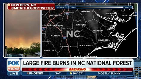 Large forest fire burns in North Carolina | Latest Weather Clips | FOX ...