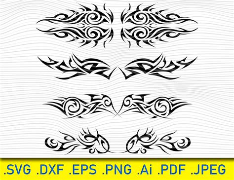 Tribal Tattoo SVG Tribal Swirl Art svg svg For Cricut | Etsy