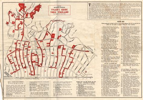 Vintage Map of Beverly Hills Star Homes | Beverly Hills Confidential