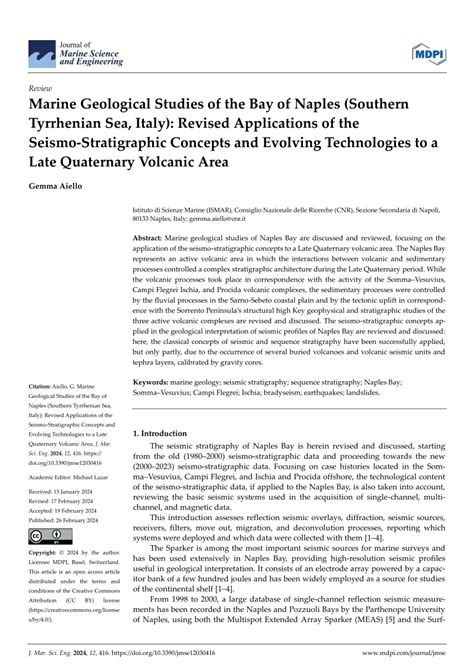 (PDF) Marine Geological Studies of the Bay of Naples (Southern ...