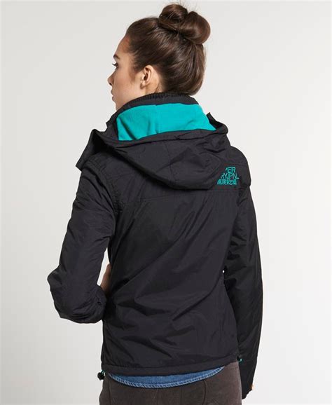 Womens - Arctic Windcheater Jacket in Black/ocean Jade | Superdry UK