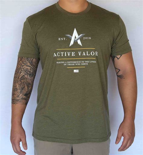 Men's Shirt: Military Green - Active Valor