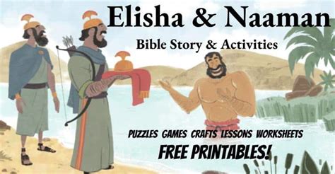 Free Elisha Healed Naaman Bible Activities on Sunday School Zone