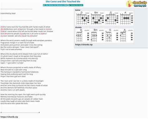 Chord: She Came and She Touched Me - tab, song lyric, sheet, guitar, ukulele | chords.vip