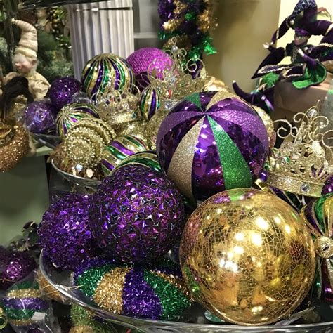 Mardi Gras Decoration | Mardi gras decorations, Showroom decor, Christmas bulbs