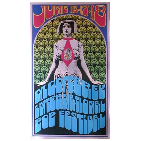 1967 Monterey Pop Authentic Concert Poster Signed by Tom Wilkes, Foil ...