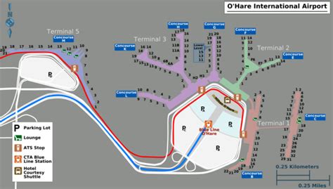 Chicago Ohare Airport Map - O039Hare International Aiport • mappery