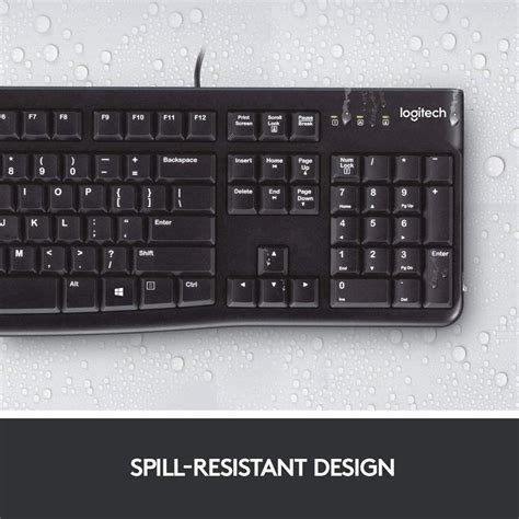 Wired Black Logitech K120 Keyboard at Rs 630 in Surat | ID: 23592873948