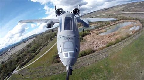 Banana Hobby RC A-10 Aggressive in flight maneuvers captured with a GoPro Hero - YouTube