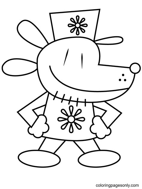 Little Petey Dog Man and Cat Kid Coloring Page - Free Printable Coloring Pages