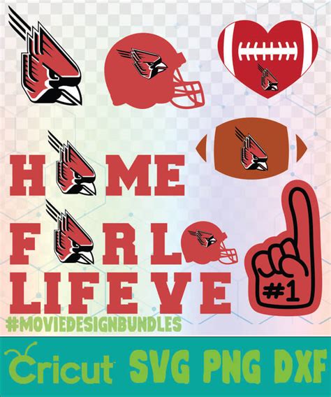 BALL STATE CARDINALS FOOTBALL NCAA LOGO SVG, PNG, DXF - Movie Design Bundles