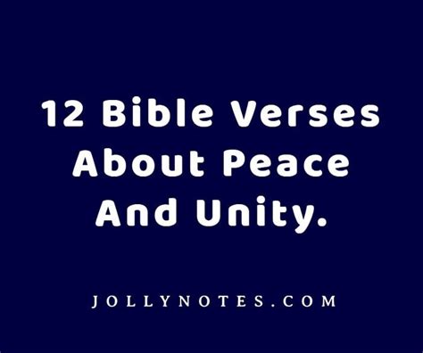 12 Encouraging Bible Verses About Peace And Unity. – Daily Bible Verse Blog