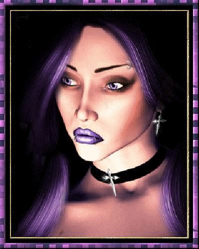 3D Girls Gaming Animation High Resolution Desktop Wallpapers | Purple lipstick, Purple hair ...