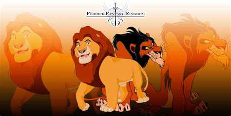 Mufasa and Scar in contrast - Fedrick Fantasy Kingdom