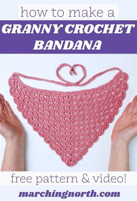 Easy Crochet Bandana (Free Pattern & Video Tutorial!) | Crochet headband pattern free, Quick ...