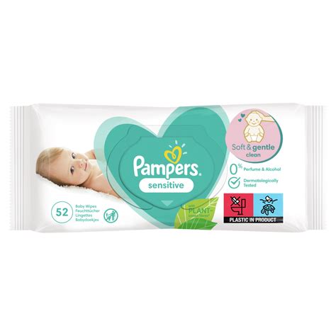 Pampers Sensitive Baby Wipes 1 Pack = 52 Baby Wet Wipes