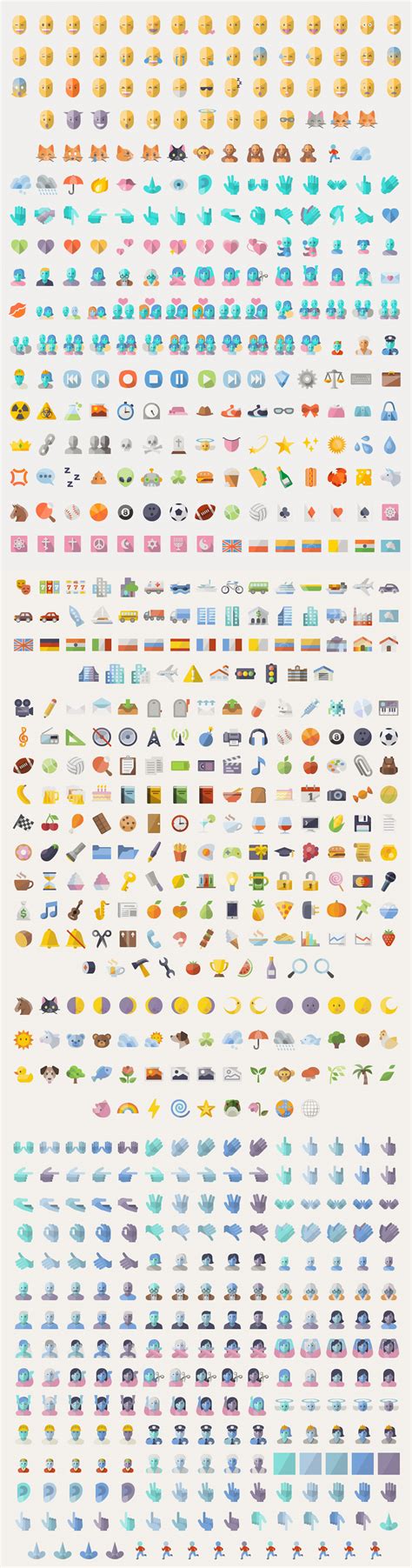 Flat Emoji List Vector Pack - GraphicsFuel