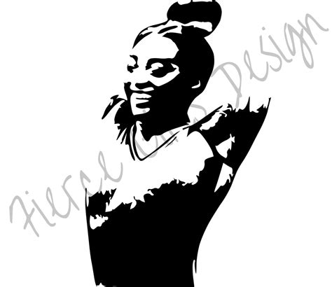 Simone Biles Portrait SVG Legendary Gymnast GOAT Greatest - Etsy UK