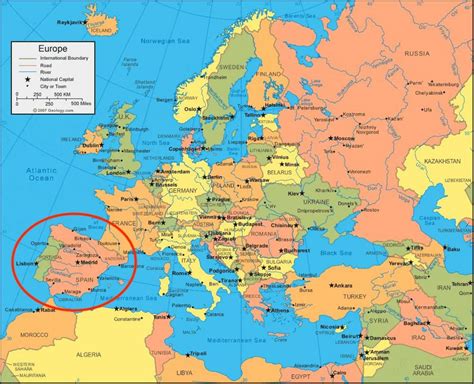 Spain map europe - Map of Spain and europe (Southern Europe - Europe)