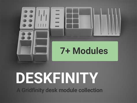 Deskfinity - Gridfinity Modular Desk Organizer by bonniemerqury | Download free STL model ...